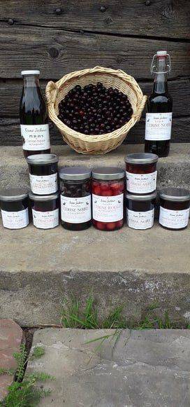 Produits avec les cerises de la ferme