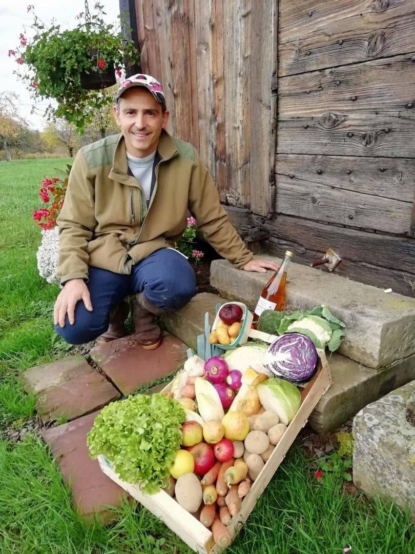 Panier de légumes de la ferme
